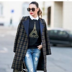 H&M Heritage Plaid Longline Coat